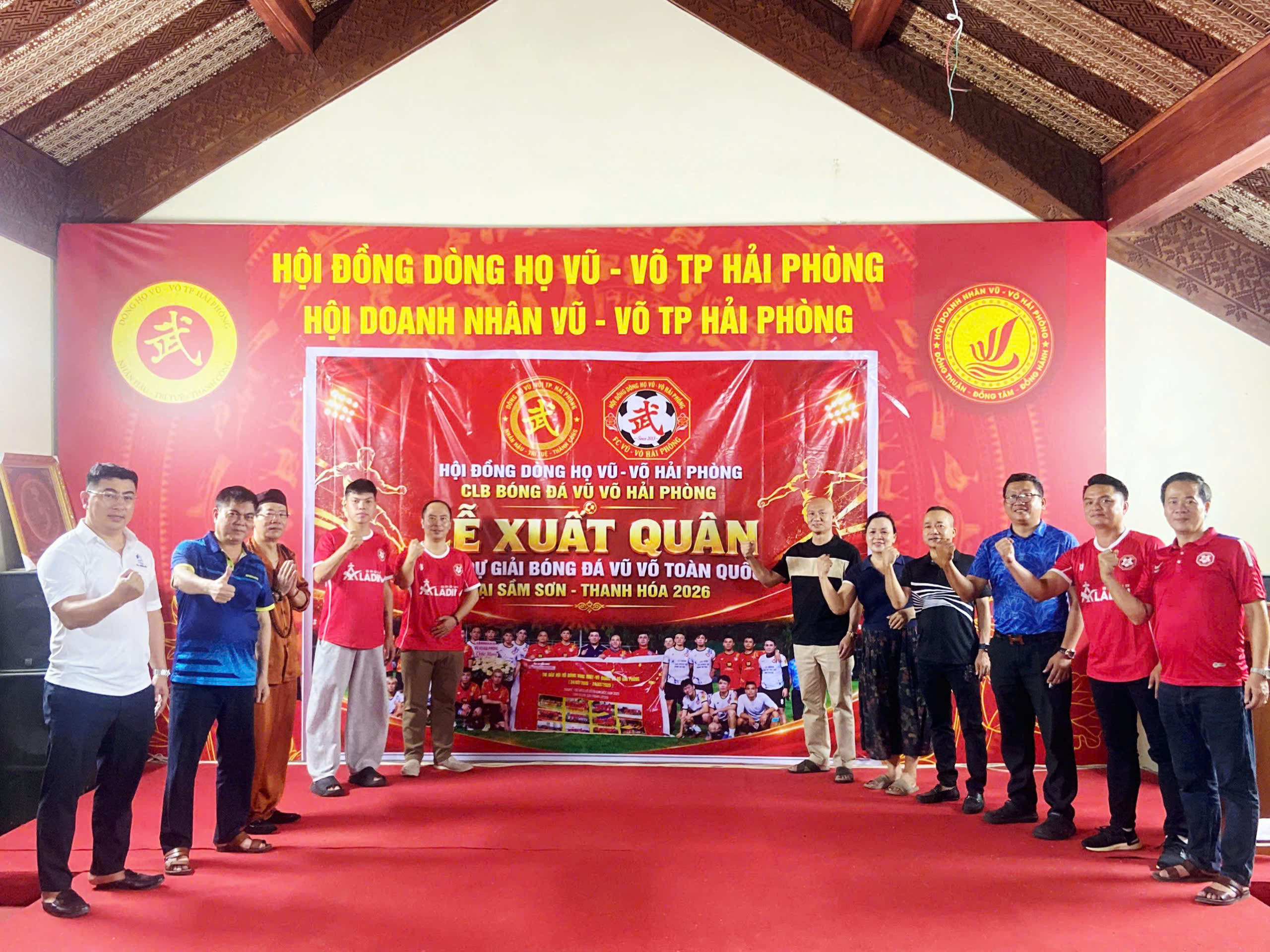 FC VŨ – VÕ HẢI PHÒNG TỔ CHỨC LỄ XUẤT QUÂN THAM DỰ GIẢI BÓNG ĐÁ DÒNG HỌ VŨ – VÕ VIỆT NAM LẦN THỨ XII