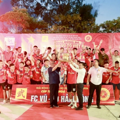 GIẢI BÓNG ĐÁ DÒNG HỌ VŨ - VÕ VIỆT NAM LẦN THỨ 12 - NĂM 2026: TĂNG CƯỜNG TÌNH ĐOÀN KẾT VÀ PHÁT TRIỂN PHONG TRÀO THỂ THAO DÒNG HỌ